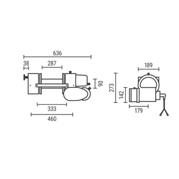 Skizze-RE507 Skizze Ramsey RE50,7 Abschleppwagen Seilwinden