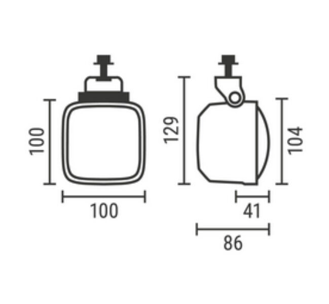 LED Arbeitsscheinwerfer Scorpius PRO415PH-hängend Skizze