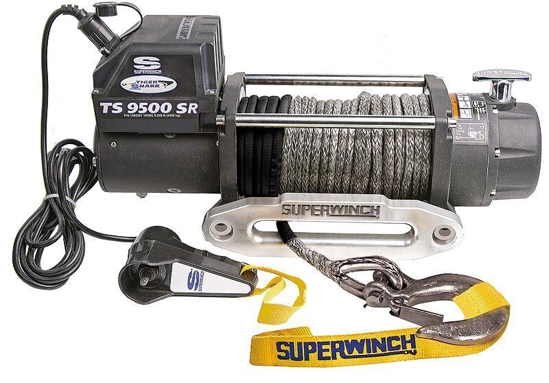 Superwinch-Tiger-Shark-9-5-mit-Kunststoffseil Seilwinde Superwinch Tiger-Shark für Offroad Fahrzeuge