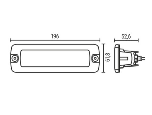 LED Arbeitsscheinwerfer WLD 2880_Einbau_Skizze