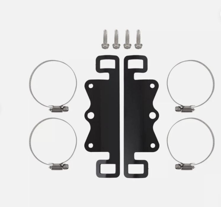 Montageset, Metallhalterungen, Schwarze Halterungen, Drahtklemmen, Befestigungsschrauben